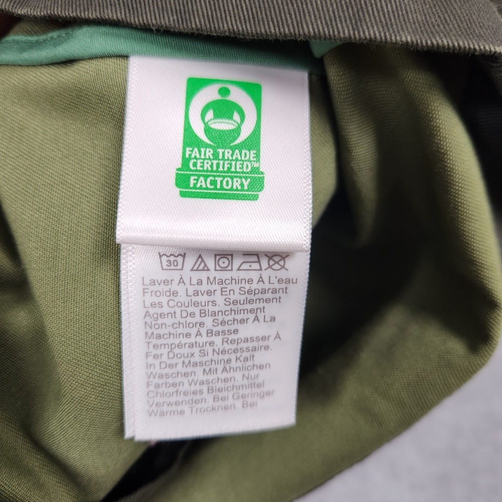 J Crew Field Jacket Womens Small Green Treated Cotton Corduroy Collar Snap - Picture 6 of 15